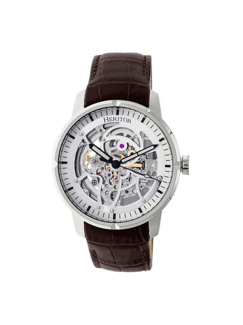 NWT Heritor Ryder Automatic Skeleton Dial Men's Watch